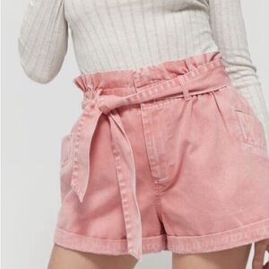 Pink Women's Tie-Waist Shorts